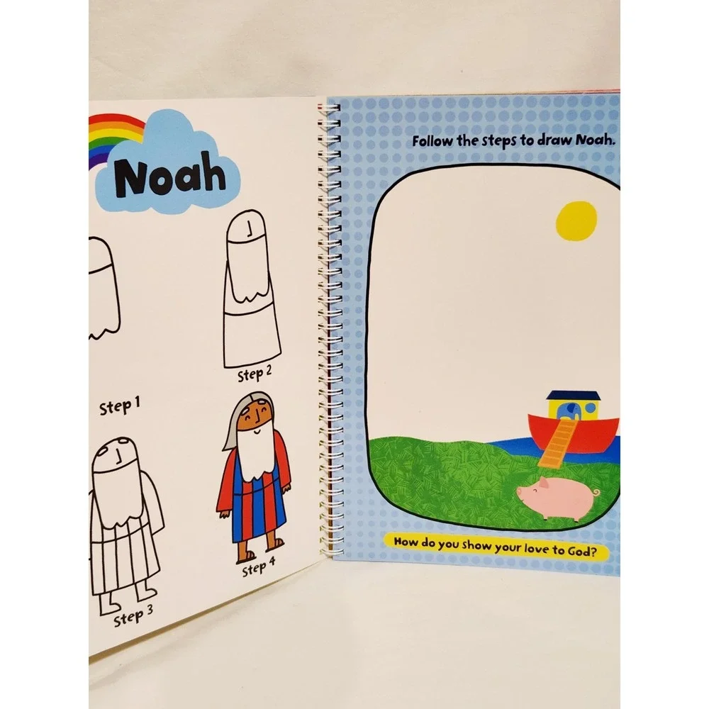 My First Learn to Draw Bible Stories Dry Erase Activity Book Reusable Book